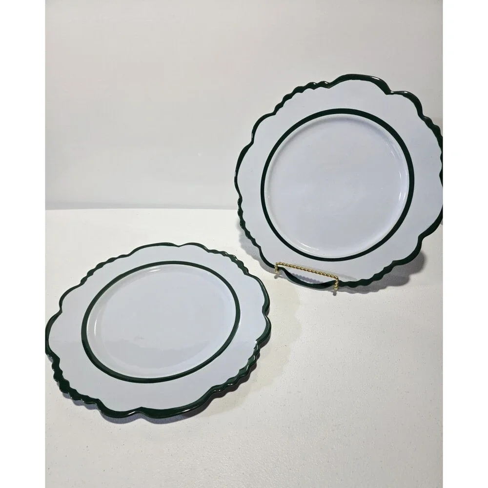 Anthropologie Set Of 3 Lyla Stoneware Dinner Plates 10.75